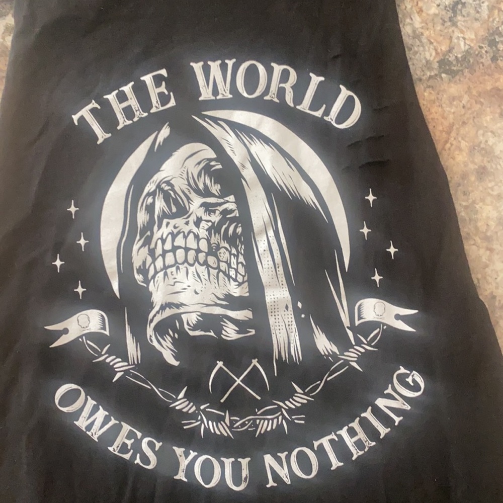 The Drive Clothing “The World Owes You Nothing” Tank NWOT